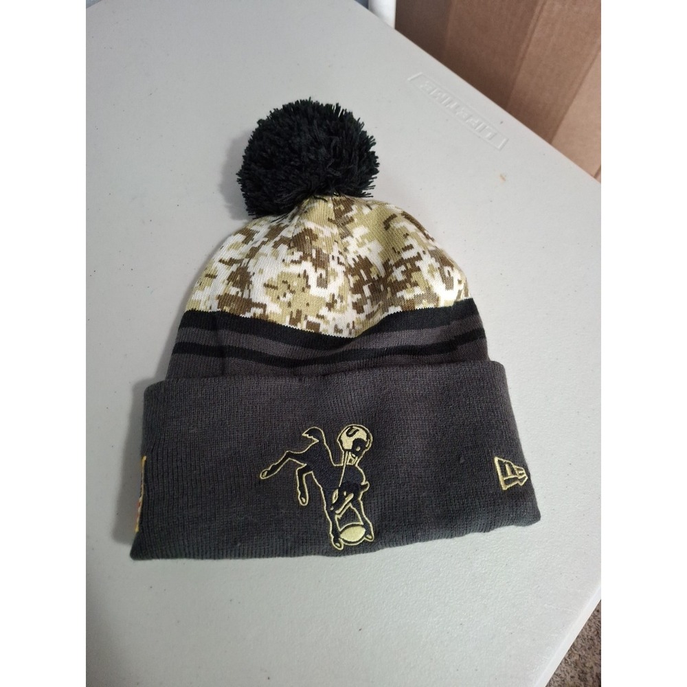 Unisex OSFM New Era Camo Indianapolis Colts NFL‎ Beanie Pom Hat